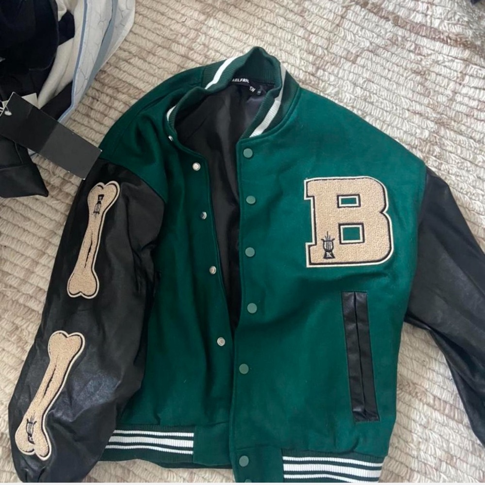 Aelfric Eden Green and Black Varsity Jacket size small excellent condition